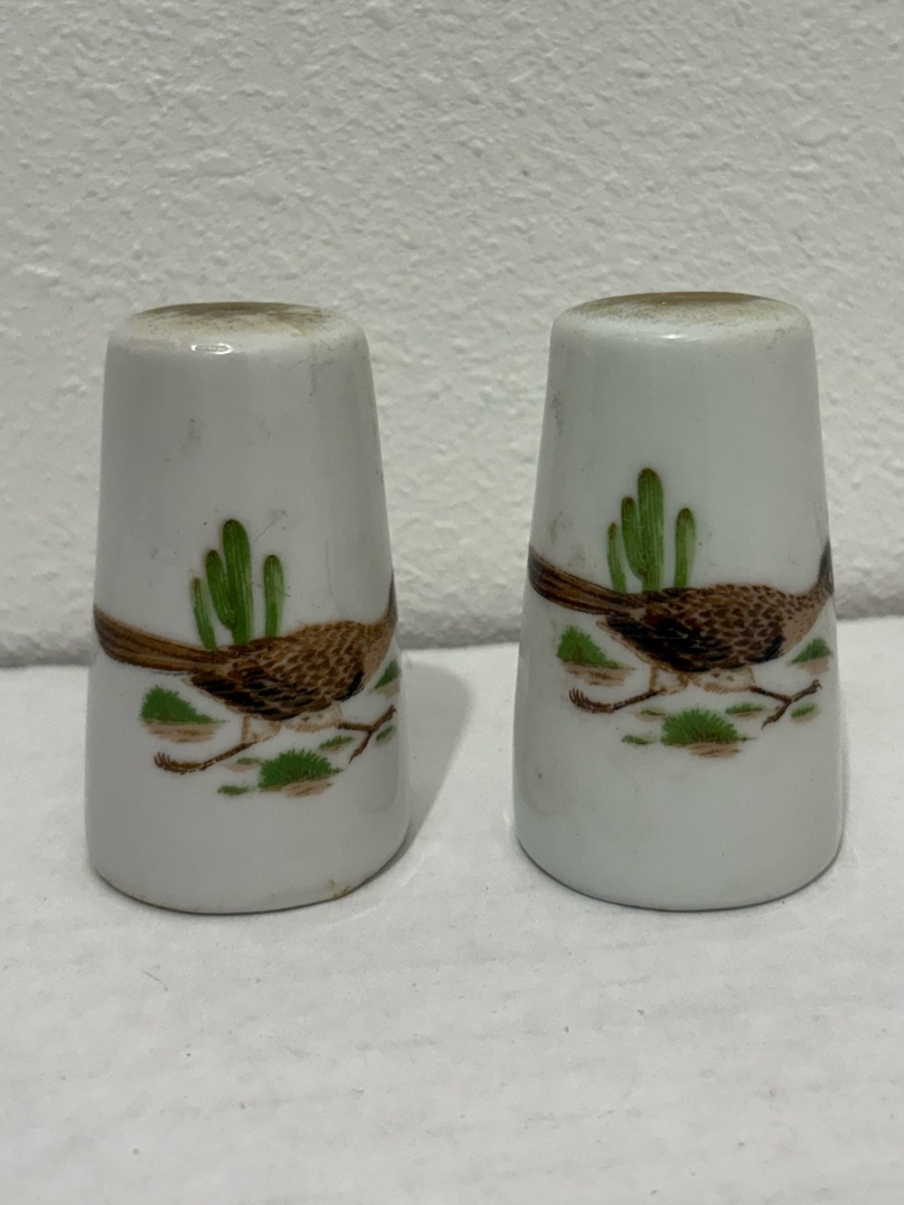 Arizona Roadrunner Vintage Salt and Pepper Shakers Made In Japan